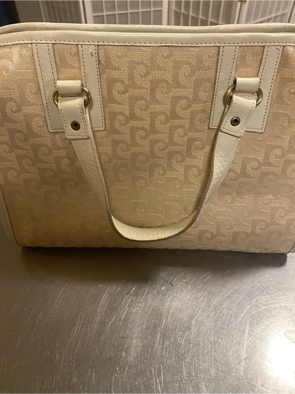 Vintage Pierre Cardin Monogram Top‑Handle Bag (1970s)